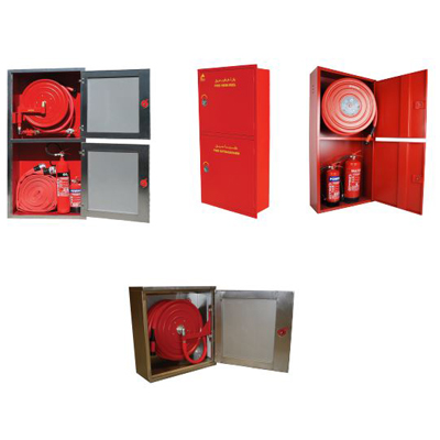 CABINET FOR FIRE HOSE REEL, FIRE EQUIPMENT AND BREECHING INLET